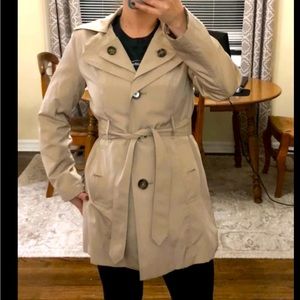 London Fog petite extra small XS trenchcoat raincoat women